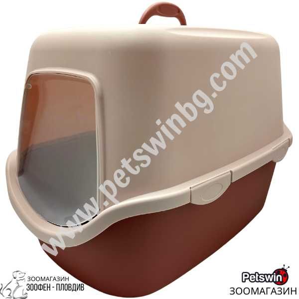 Закрита/Затворена Котешка Тоалетна- 56см/40см/40см-Пудра/Пепел от Рози