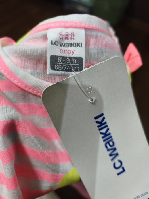 Яркая летняя майка LC Waikiki с лимонами (6-9 мес)