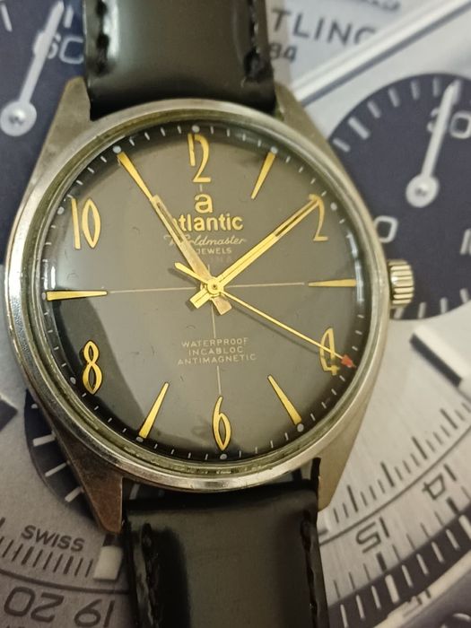 Ceas Vintage Atlantic Worldmaster Original - 21 Rubine - Coronita Semnata