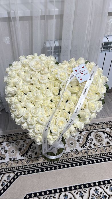 101 белый роза свежий