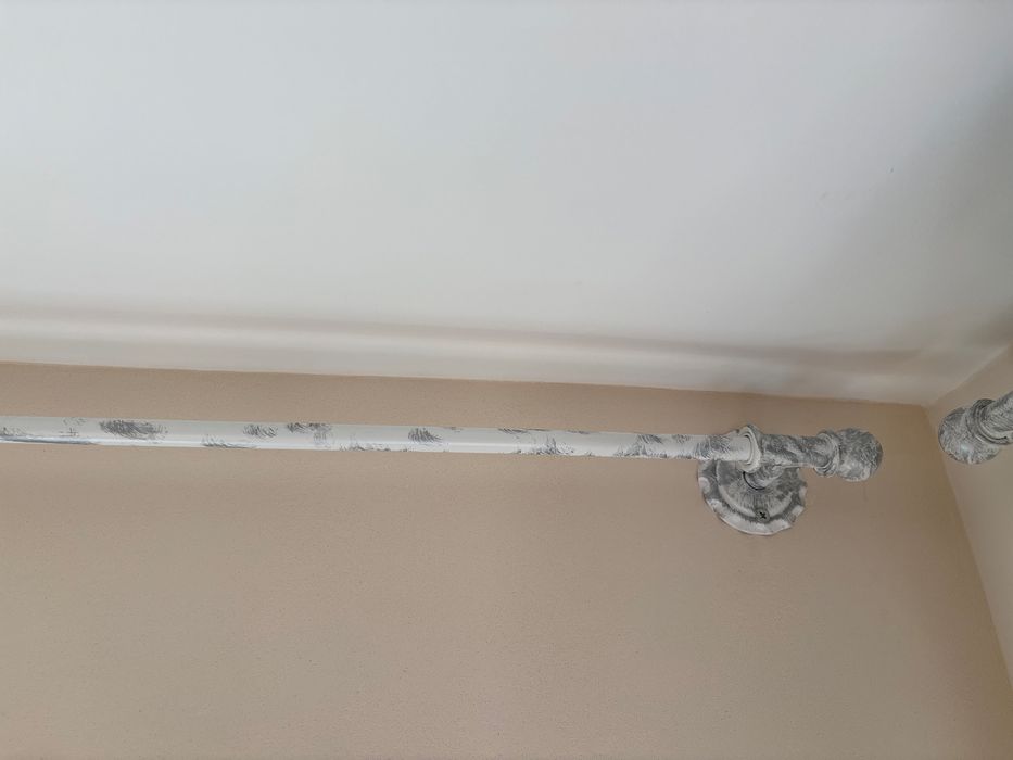 Чисто нови пердета(Zara)и корнизи от ковано желязо с прахово покритие