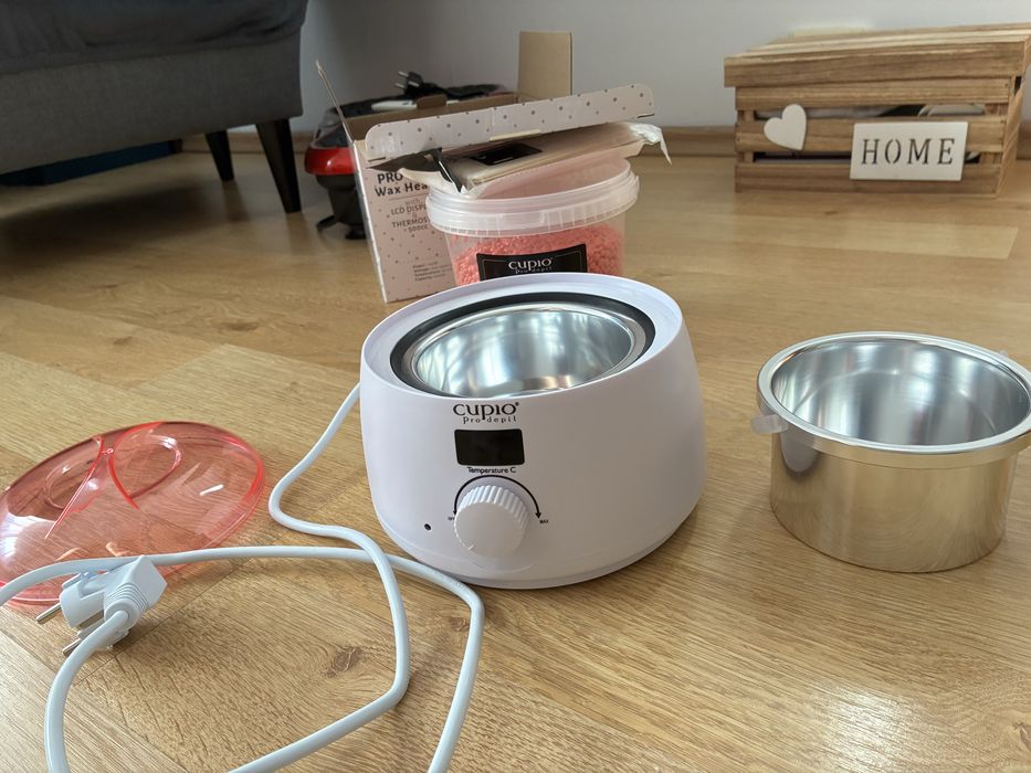 Kit depilare Cupio ProDepil – Încălzitor ceară cu afișaj LCD + ceară perle + spatule