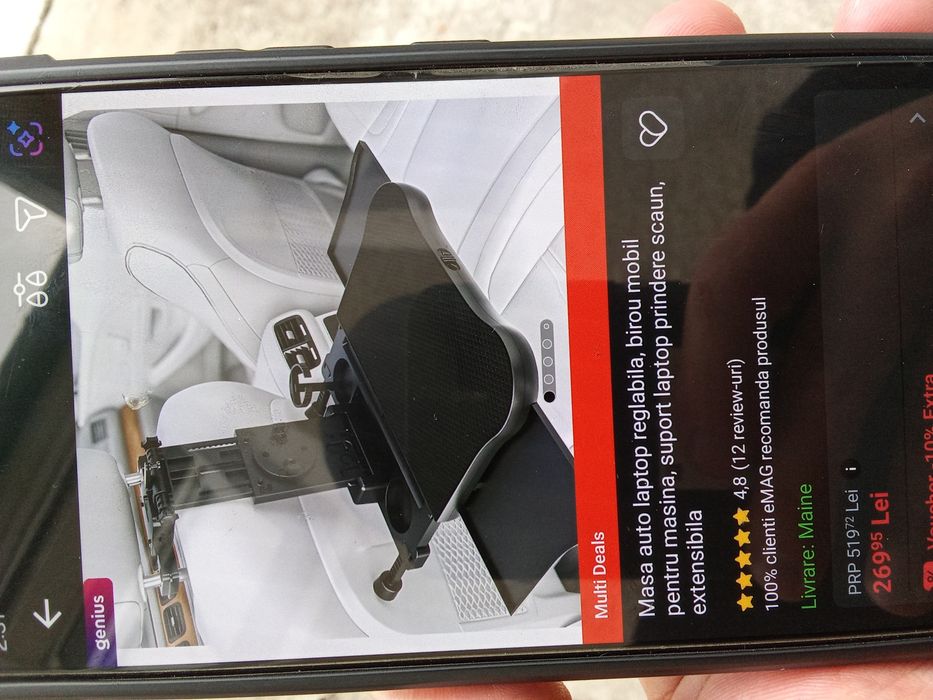 Masă pliabilă pentru scaune auto din spate