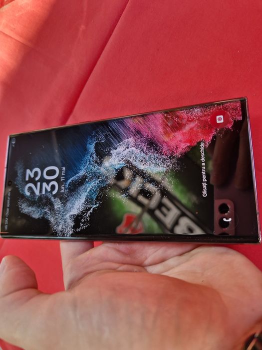 -Samsung S22 Ultra Purple 128Gb 8Ram stare foarte buna doar telefonul poze reale nici o restrictie nici o interventie/reparatie