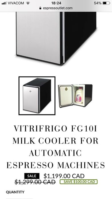 Охладител за мляко Vitrifrigo FG10i Milk Cooler
