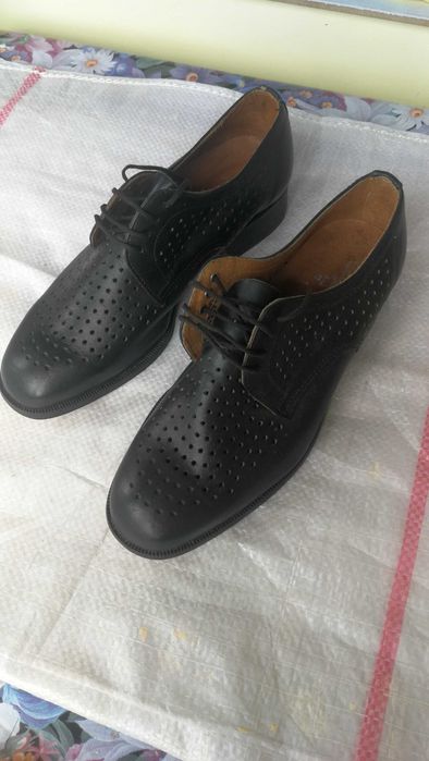 Pantofi militari de vara perforati, Ministerul de Interne, talpa piele