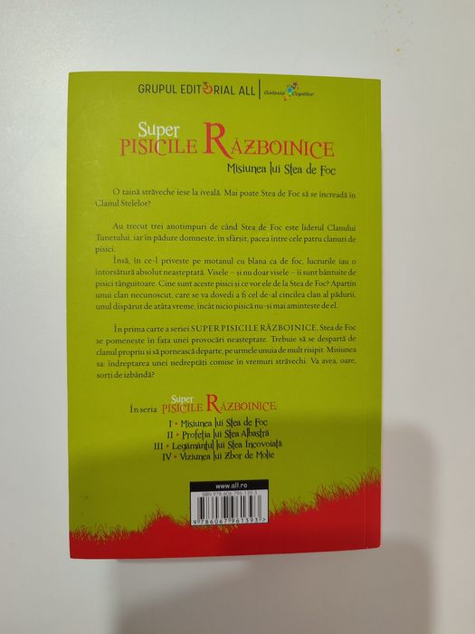 NOU Carte Pisicile războinice - Misiunea lui Stea de Foc, Erin Hunter