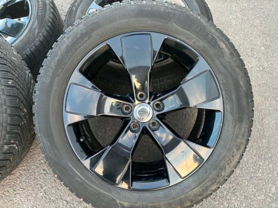 Roti Jante aliaj V-Spoke 5x108 Black Cauciucuri All-Season Iarna M+S 235 55 R18 Volvo XC40 XC60