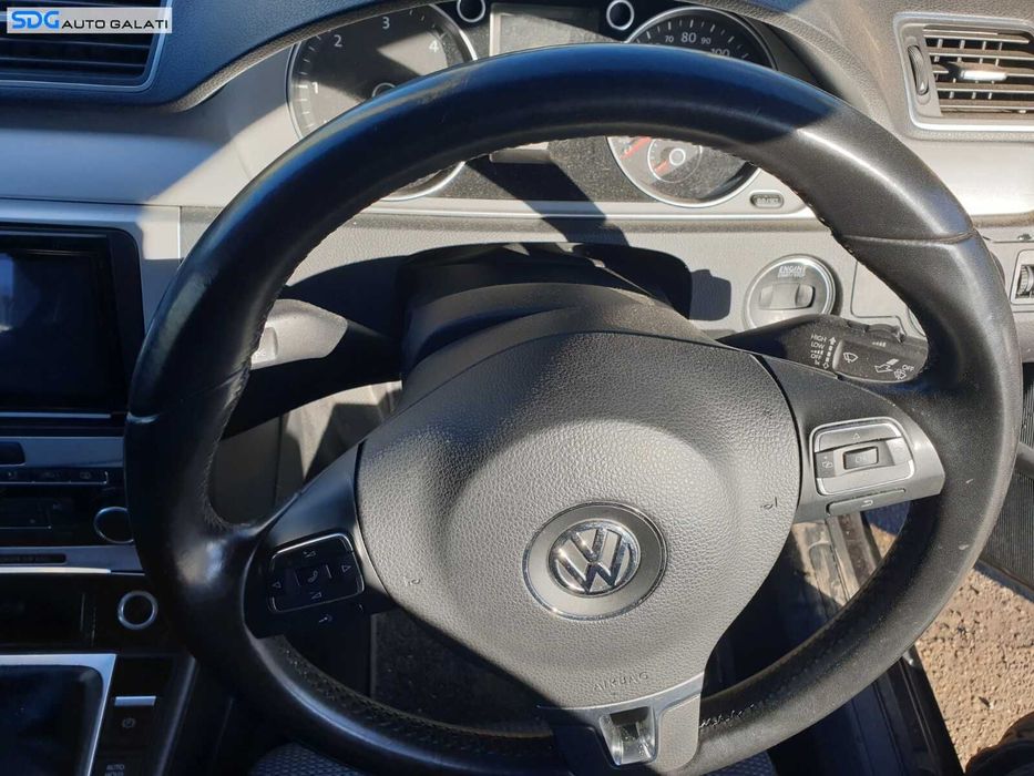 Volan Piele 3 Spite cu Comenzi Fara Airbag Volkswagen Passat CC 2008 - 2012 [C3771]