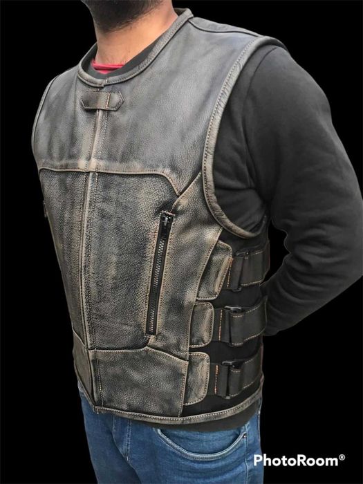 Кожен Мото ICON Елек Ретро Кафяво  Мотор Мото Чопър