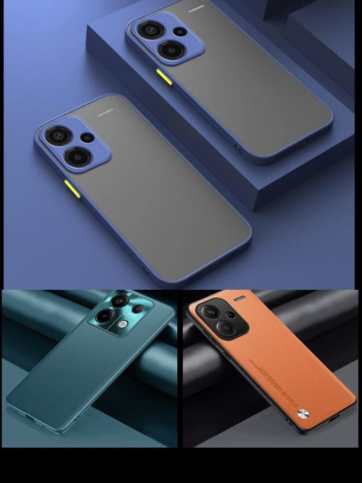 Калъфи силиконови с подарък screen protector за Redmi Note 13 pro plus