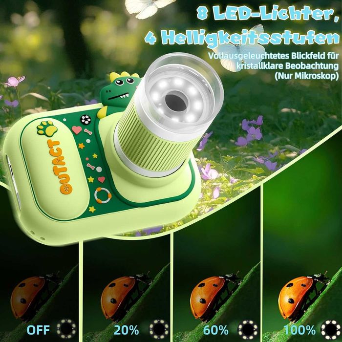 Microscop digital pentru copii, Cameră foto/video, ecran, zoom 1000X