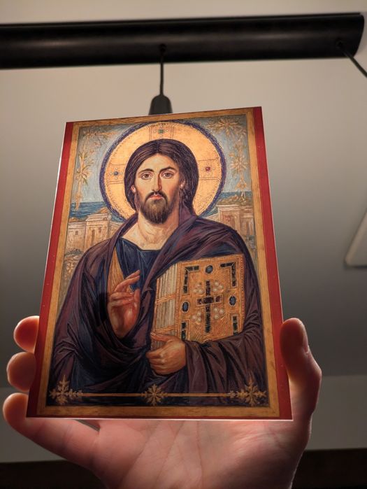 Icoană în relief pe sticlă – realizare premium