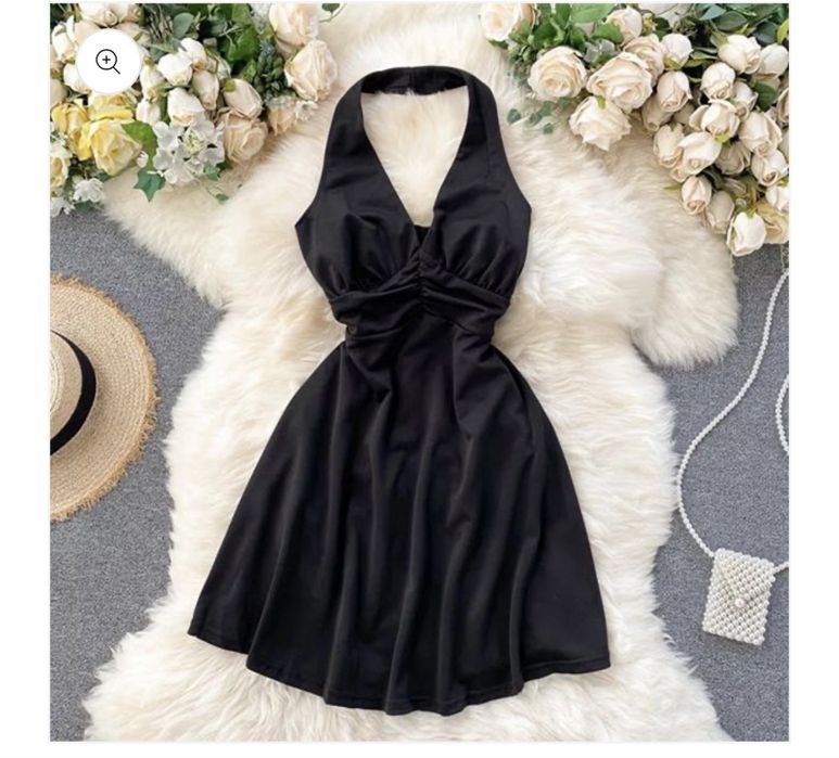 Черна къса рокля