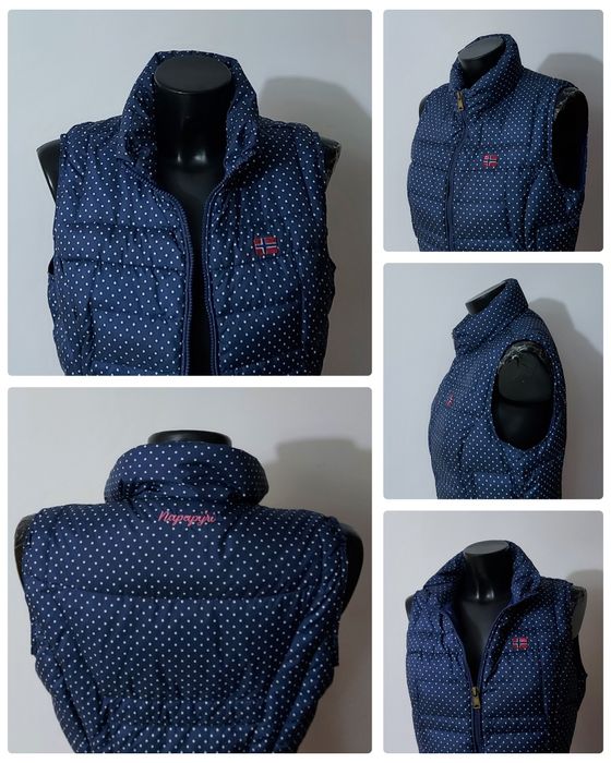 Vestă Napapijri Geographic Ultralight puf de rață, mărime M, albastră