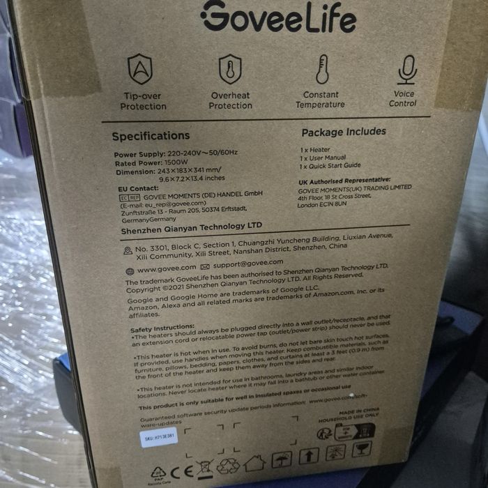 ПРОМО ЦЕНАGoveeLife Smart   печка    Wi-Fi