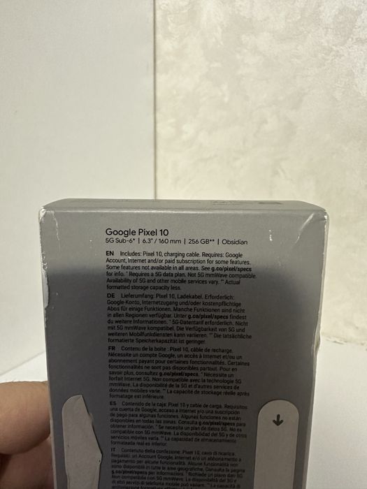 Google Pixel 10, 256GB, Obsidian, NOU Sigilat