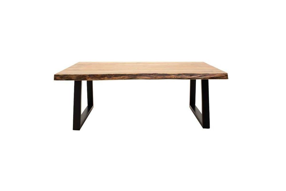 Холна маса Miles - Масив акация в цвят орех - 4см дебелина 115x72x41см