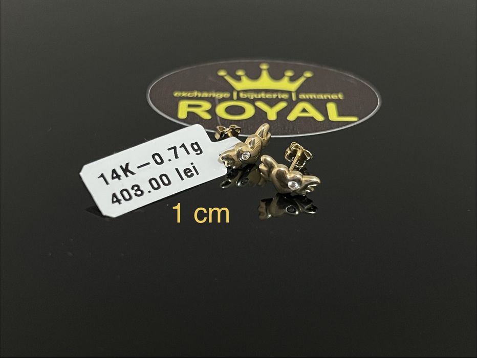 Bijuteria Royal CB : Cercei copil aur 14k  0,71 grame