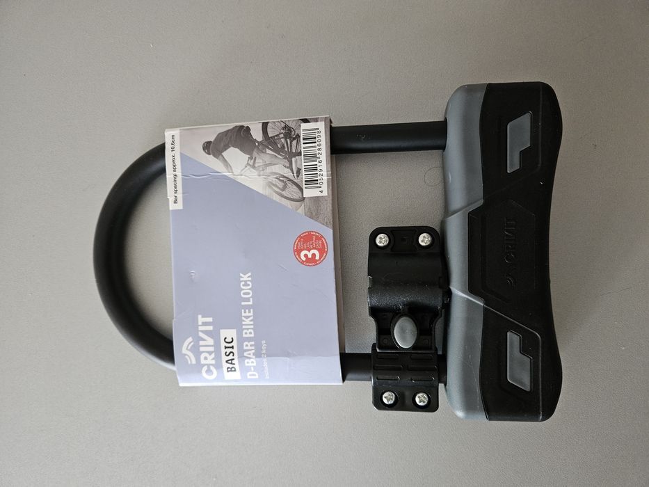 Antifurt bicicletă U-Lock – nou, nefolosit, cu chei și suport