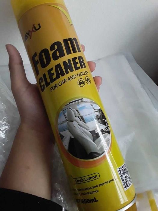 ПРОМО!! 2 Броя Спрей ПЯНА ЗА Почистване на Тапицерия, Лимон