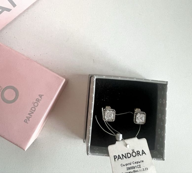 Pandora оригинал новые серьги