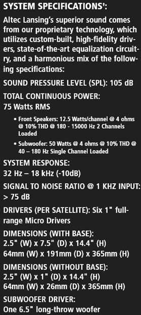 Boxe ALTEC LANSING FX6021 raritate de calitate !