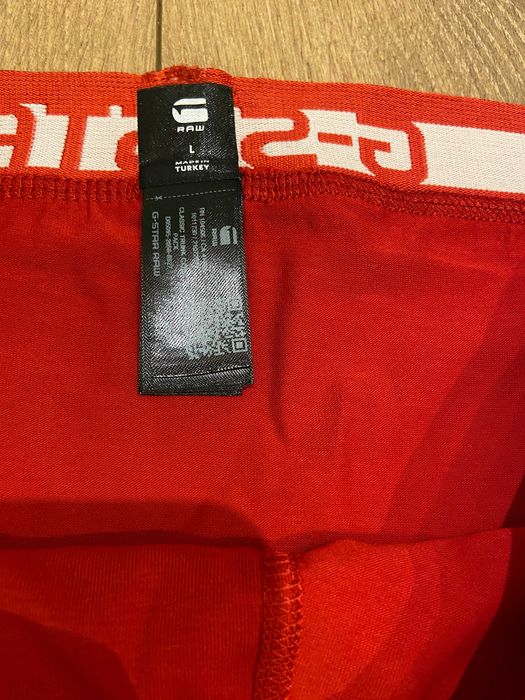 G-Star Raw оригинален боксер , черни и червени, размер: L