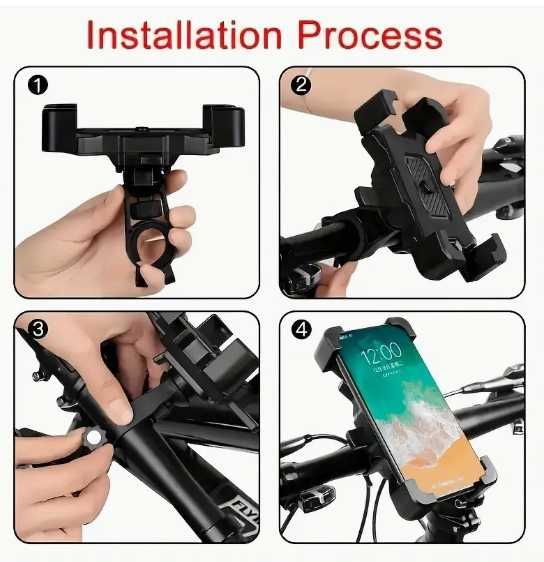 Suport telefon pentru atv-uri, motociclete, biciclete, rotire 360°