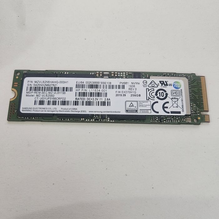 Ssd Samsung Nvme 256gb