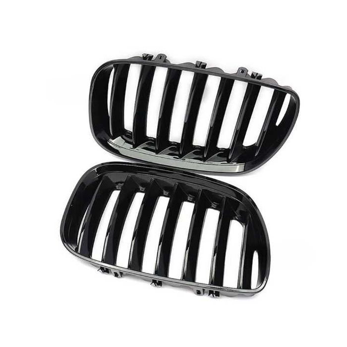Grile Sport Nari Simple BMW X5 E53 Facelift, 2004-2006, Negru Lucios