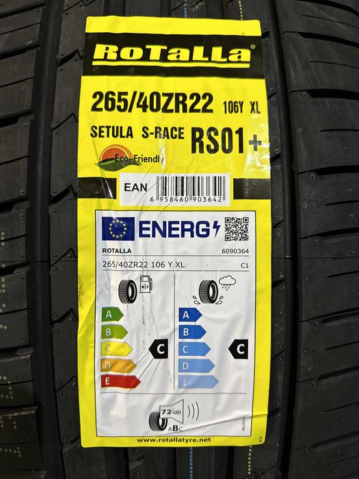 Нови летни гуми ROTALLA SETULA S-RACE RS01+ 265/40R22 106Y XL НОВ DOT