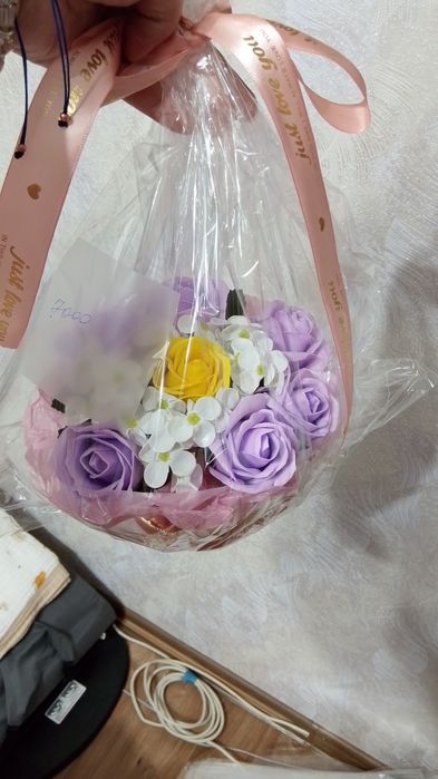 Букеты из мыльных роз