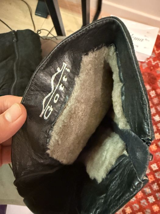 Сапоги зимние замшевые