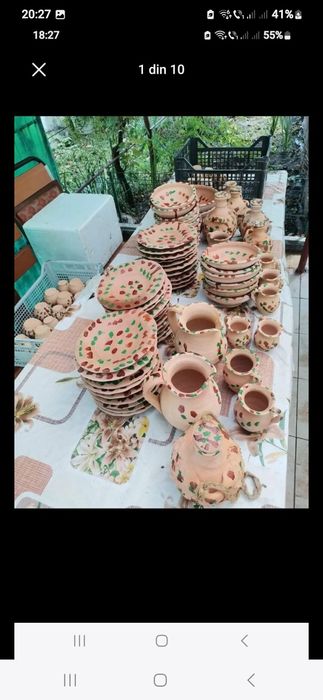 Vând vase de lut lucrate manual