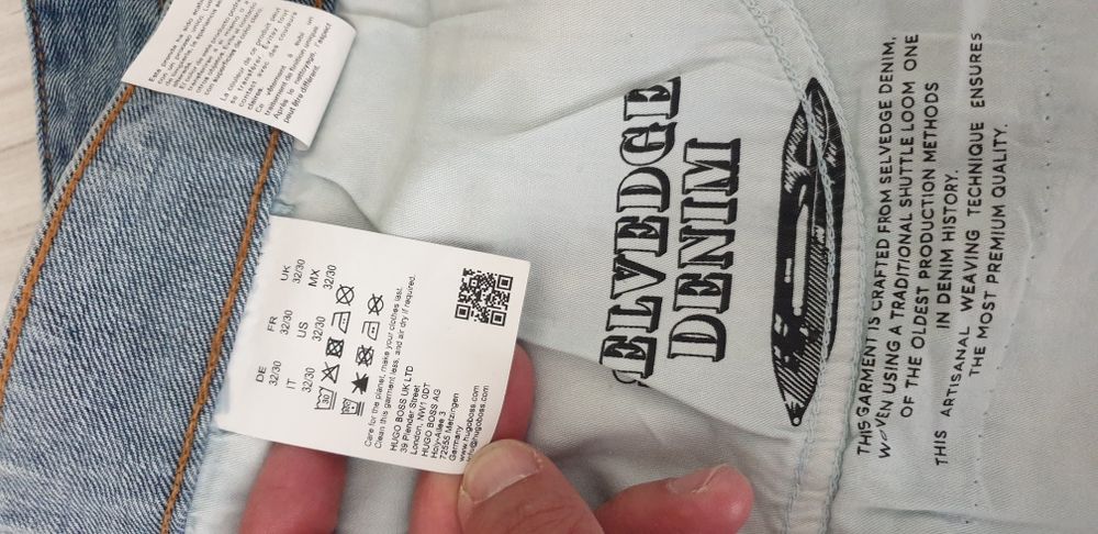 Hugo Boss Maine Selvedge Regular Fit 32/30  НОВО ОРИГИНАЛ Мъжки Дънки