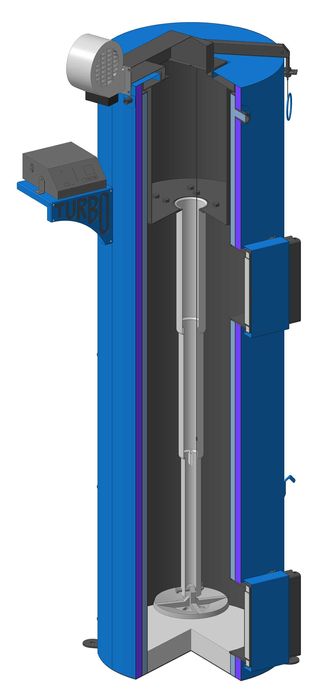 Centrala combustibil solid tip lumanare Fornello Turbo 25,35 si 50 kW