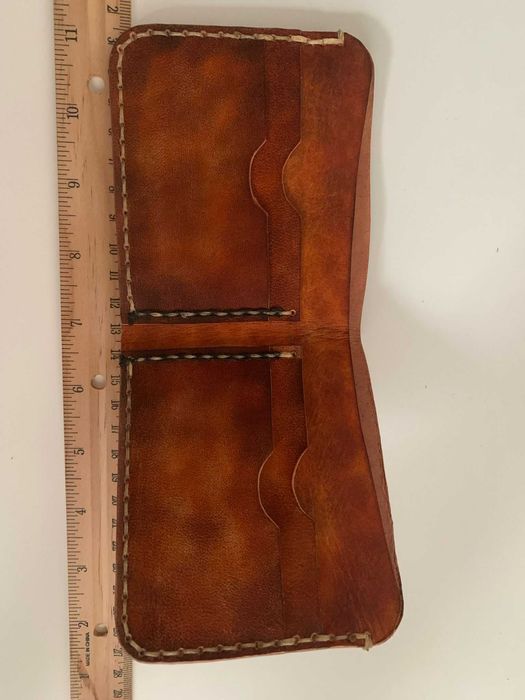 Portofel piele naturală vopsit artizanal si handmade