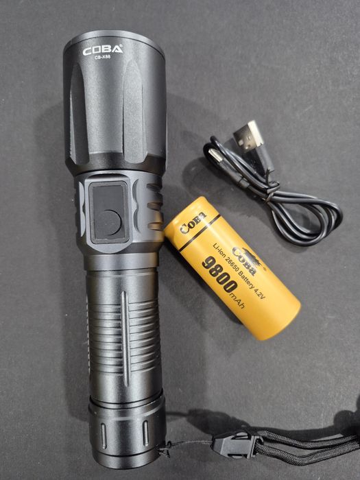 Мощен алуминиев LED фенер 3000m, COBA CB-Х86