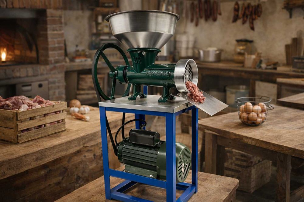 Masina de carne electrica 1.5kW cu masa productie continua