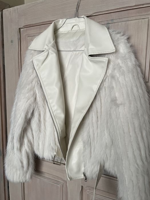 Пухено късо палто