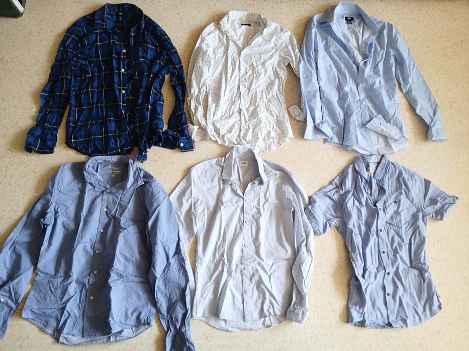 6 Мъжки ризи, S-размер, H&M, Zara, Lee Cooper