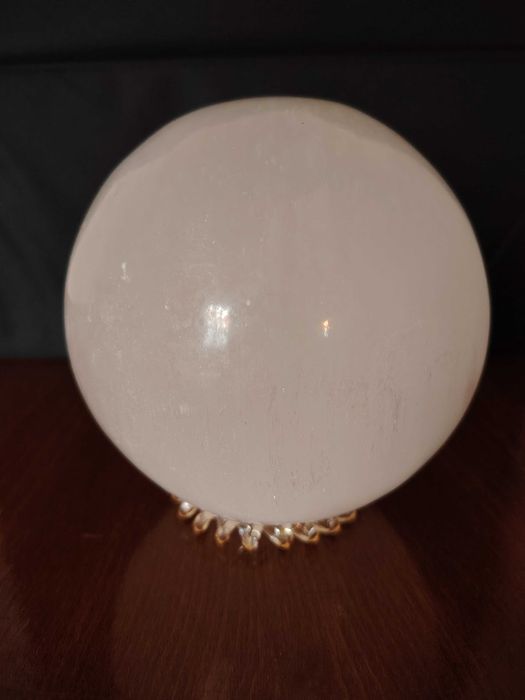 Sfera selenit mare, cuart, bibelou, cristaloterapie
