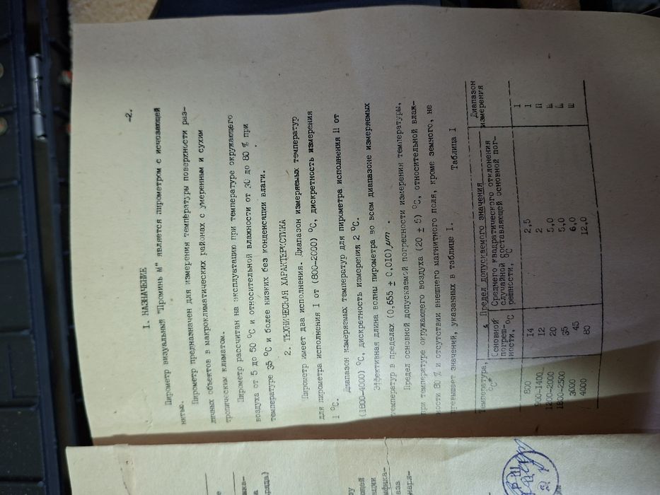 Визуальный пирометр «Проминь-М1