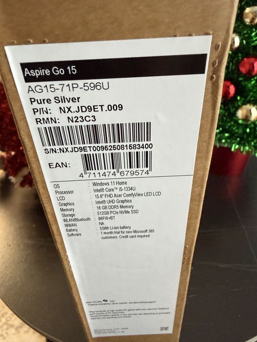 Laptop Acer Aspire Go 15 , i5-13th/16gb DDR5 / nou sigilat !