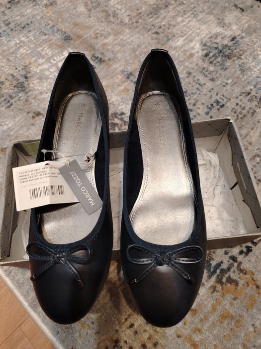 Балетки темно-синие