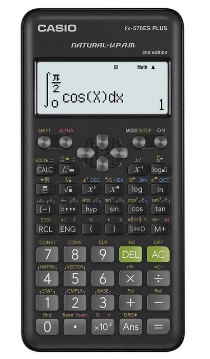 Calculator de buzunar ştiinţific şcolar Casio FX-570ES Plus 2E, 417 funcţii