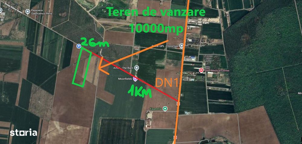 Ocazie- Teren Intravilan de Vanzare- Peris Snagov- Doar 9 euro/mp