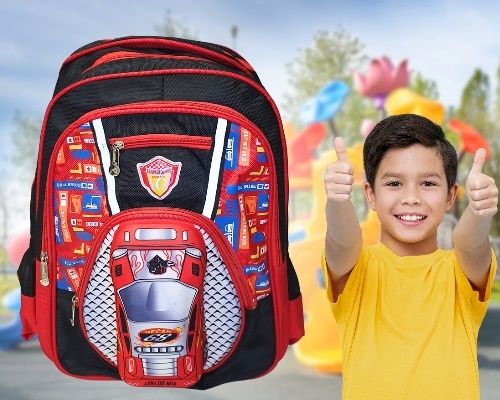 Рюкзак портфель детский для мальчика с машинкой