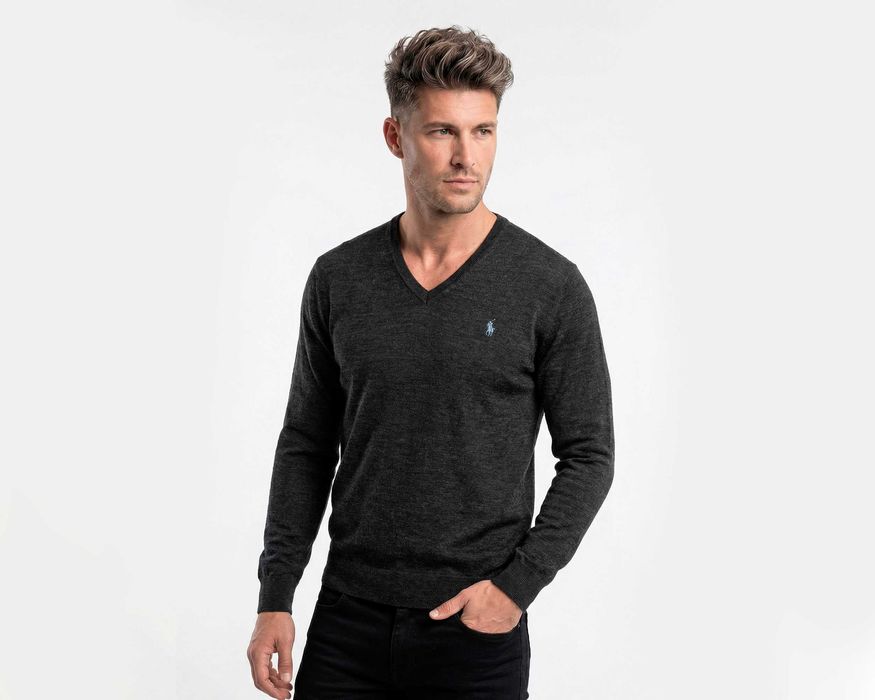 Ralph Lauren slim fit 100% Мериносова вълна мъжки пуловер размер L